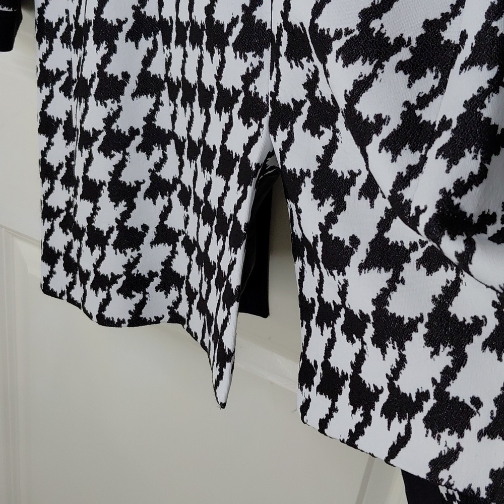 NINE WEST Houndstooth Blazer Black & White Sz S 6 - Picture 8 of 10